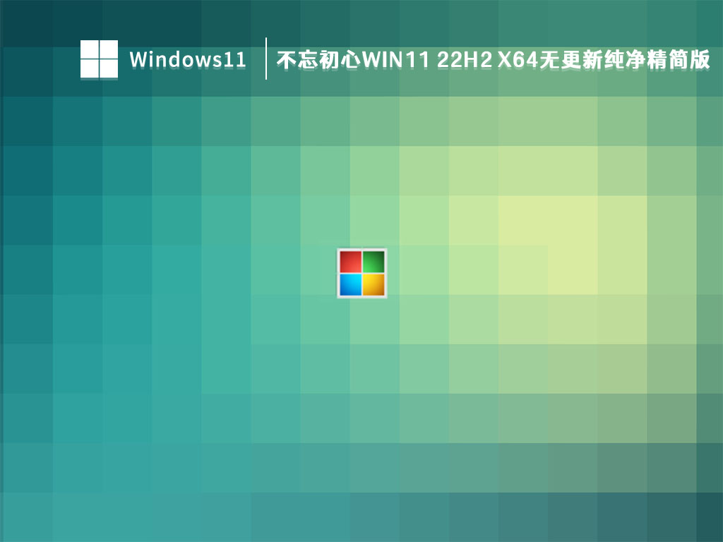 不忘初心Win11 22H2 X64无更新纯净精简版 V2023